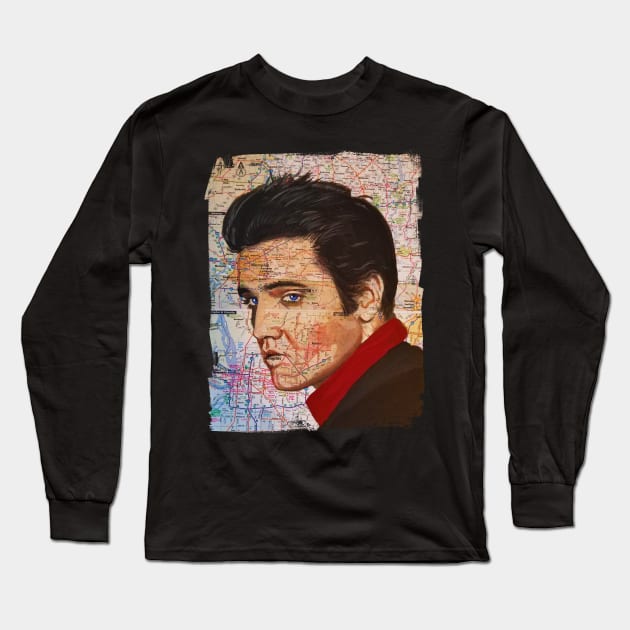 Elvis from Mississippi Long Sleeve T-Shirt by kylewillis